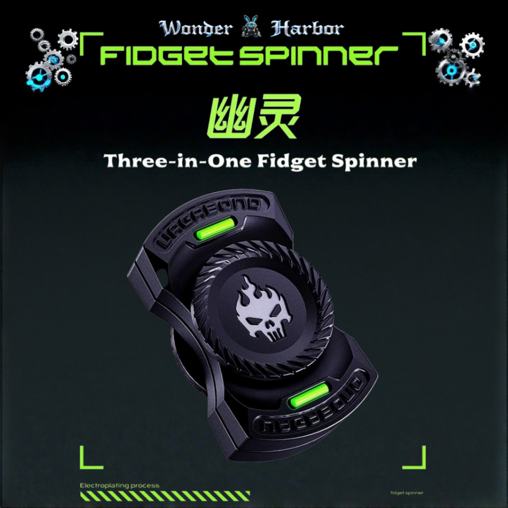 Ghost EDC -in-One Fidget Spinner Ghost EDC3 trong 1 Fidget Spinner Giải Nén Thương Hiệu Đẩy ETQT