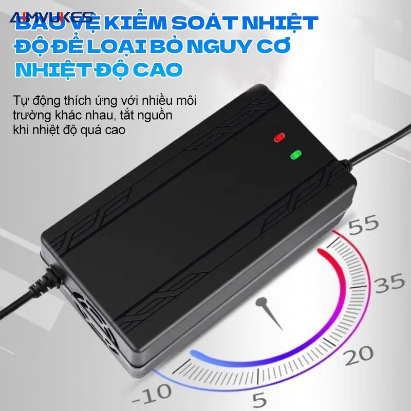 [🔥Rẻ AIMVUKES ] Sạc Xe Điện 72V 20Ah-60V20AH-48V20AH-48V12AH Tự Ngắt Chống Phồng Bình