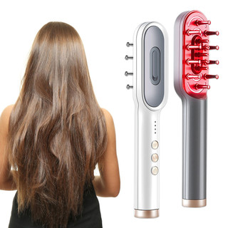 Suolaer LED Ánh Sáng Đỏ Trị Liệu Điện Massage Lược Applicator Đầu Massage Bàn Chải Tóc Da Đầu Dụng Cụ