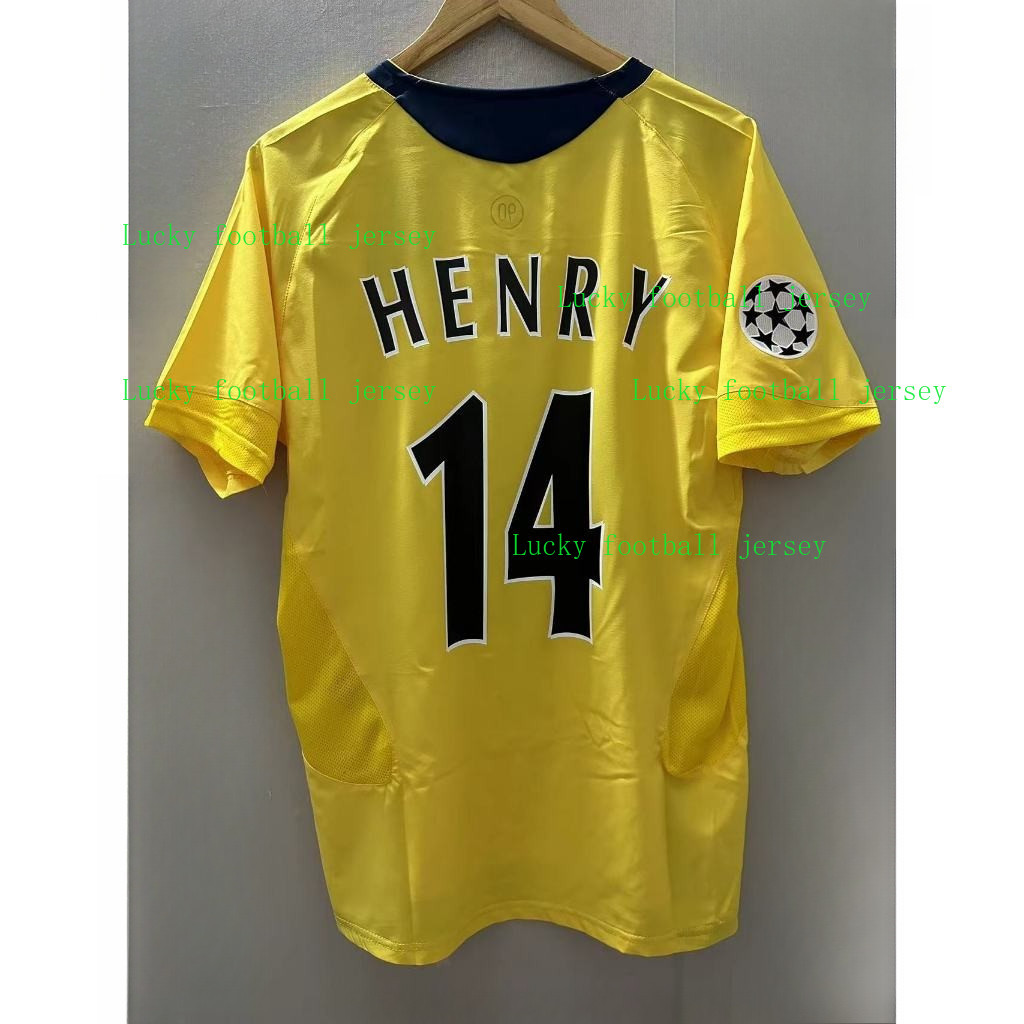 Áo thun tùy chỉnh Arsenal 2005-2006, thiết kế của Henry, Fabregas và Pires, chất lượng hàng đầu