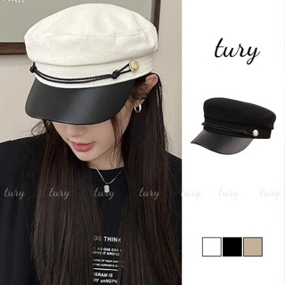  Mũ Beret Unisex Nam Nữ - Tury - Nón nồi trơn có vành đai dây nịt nhỏ - MN028 
