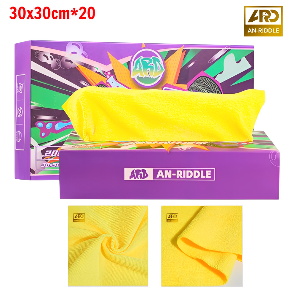 Hộp Khăn Microfiber Đa Năng Hộp Dạng Rút Chính Hãng ARD AN-RIDDLE – 30x30cm, Thấm Hút Mạnh, Không Xư