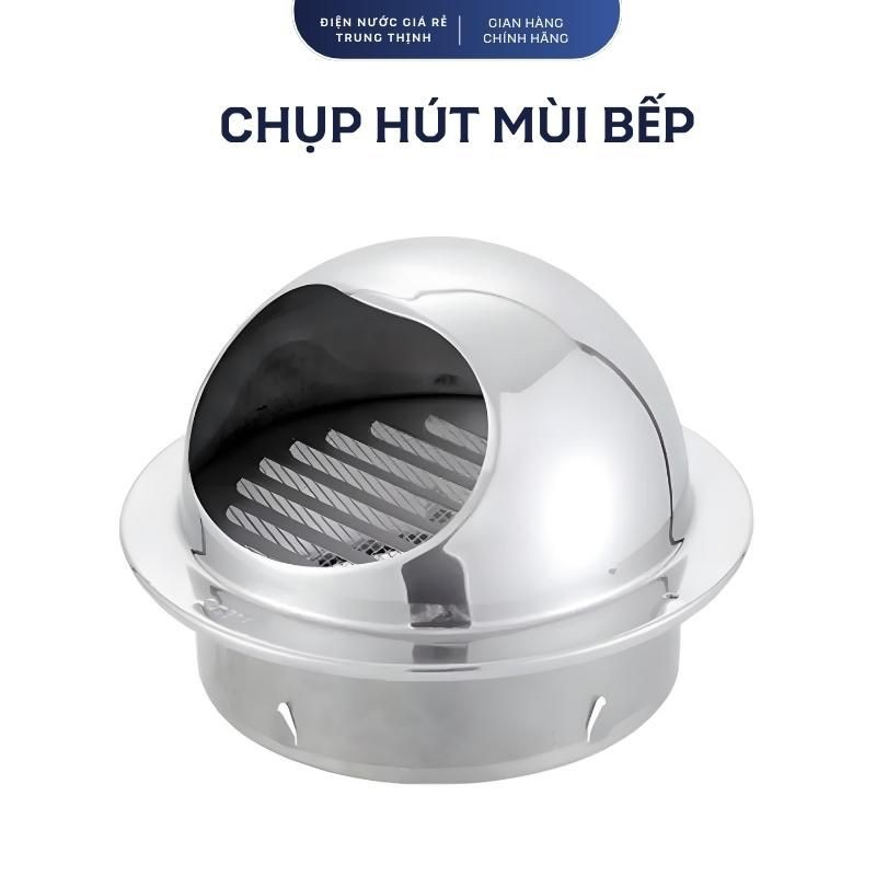 Chụp thông hơi, chụp hút mùi bếp inox 304, chụp che mưa, chụp che ống hút mùi, nắp chụp thông hơi, n