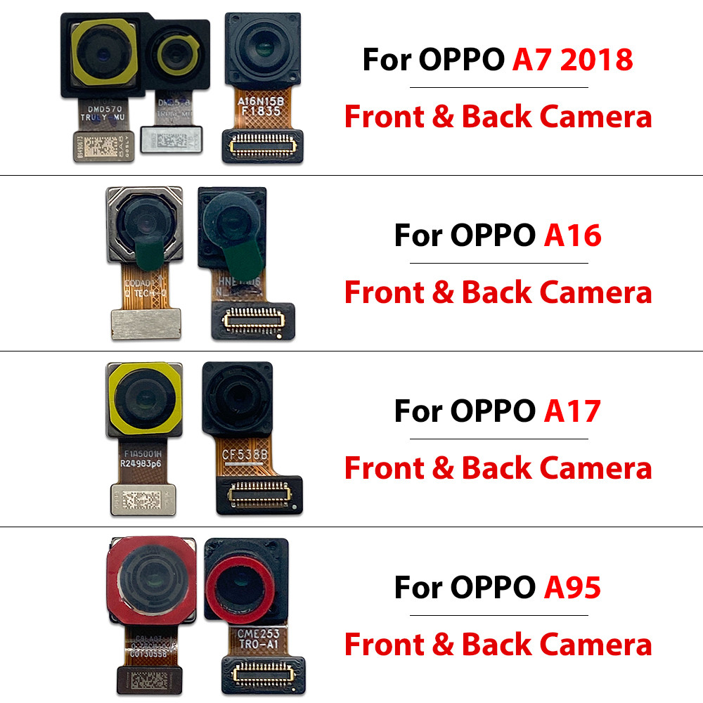 Dành Cho OPPO A7 2018 A12 A92 4G A16 A95 A16K A16E A12 Mặt Sau Camera Phía Sau Mô Đun Cáp Mềm + Mặt Trước Thay Thế Camera