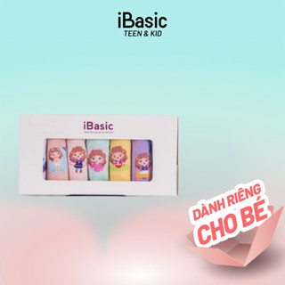 Hộp 7 quần lót bé gái iBasic cotton USA kháng khuẩn phom hipster PANG005-1