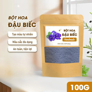 Bột hoa đậu biếc hữu cơ 100g (Thanh lọc cơ thể, dưỡng nhan, tạo màu tự nhiên cho món ăn)