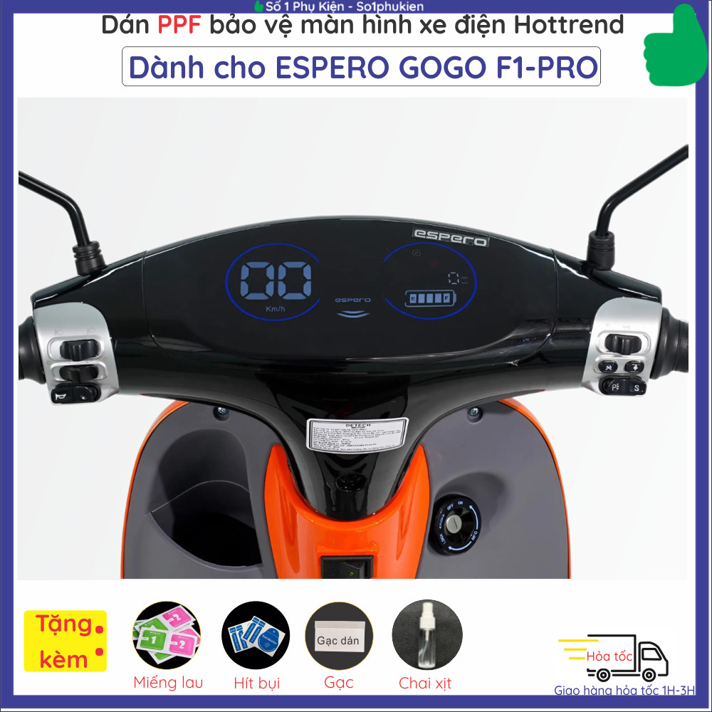 Miếng dán màn hình mặt đồng hồ xe điện ESPERO GOGO-F1 Pro Gogo F1 F 1 F1Pro loại PPF trong suốt cao 