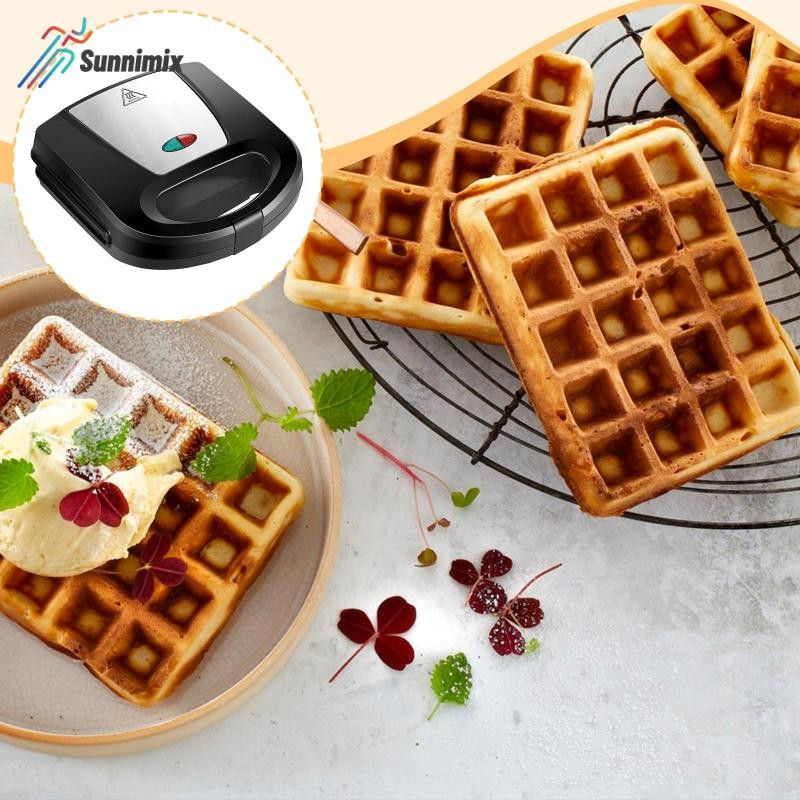 Máy làm bánh quế Hai mặt Độ bền sưởi ấm nhỏ gọn Đa chức năng Lớp phủ chống dính Làm nóng nhanh Tấm chống dính điện