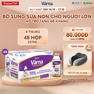 Combo 4 Thùng Sữa Bột Pha Sẵn Varna Colostrum (48 Hộp GIấy X 237ml) Bổ Sung Sữa Non Tăng Đề Kháng Cho Người Lớn
