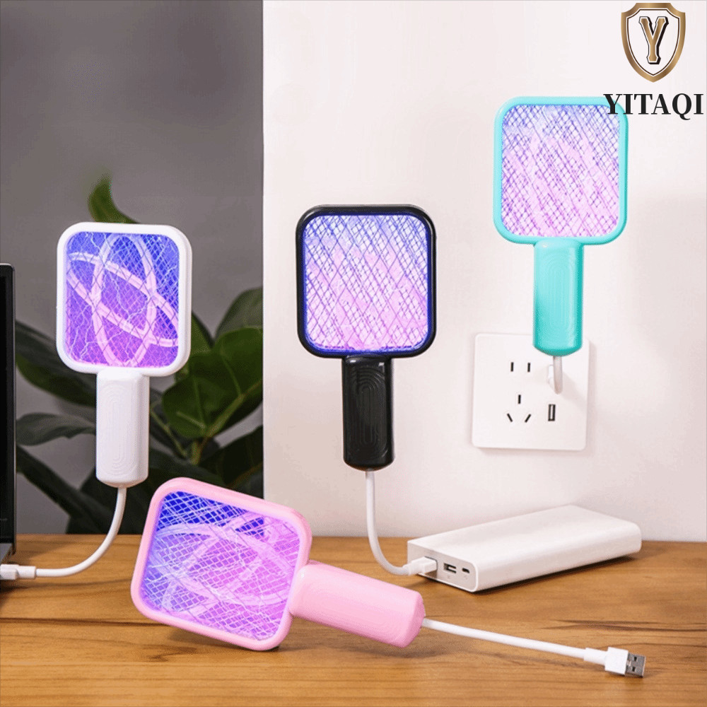 YITAQI Bẫy muỗi ánh sáng UV, Cắm và chạy Tay cầm có thể uốn cong Bẫy bẫy muỗi USB, Lưới bảo vệ cách 
