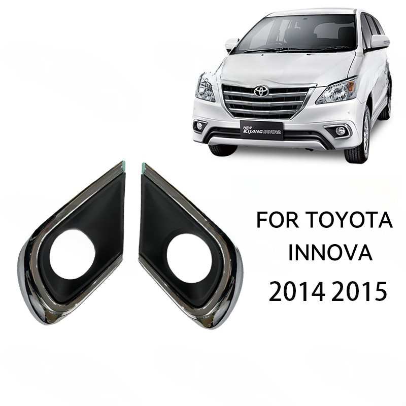 Khung đèn sương mù phía trước có dải sáng mạ điện Toyota Innova 2014 2015 Khung trang trí đèn sương 