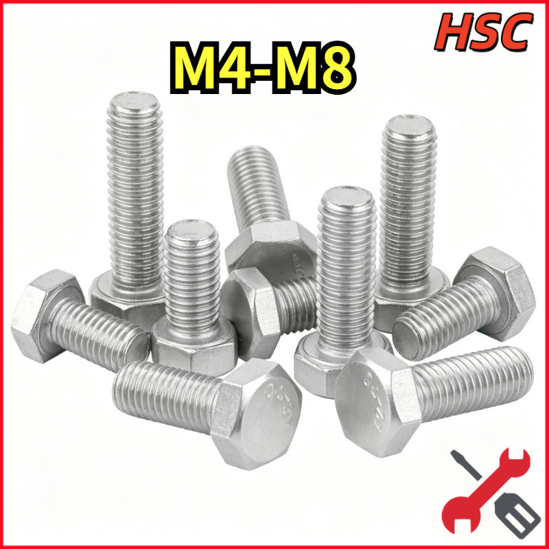 INOX 304 Bulong lục giác ngoài ren ngược , Ốc lục giác ren ngược M4-M8 [HSC-2]