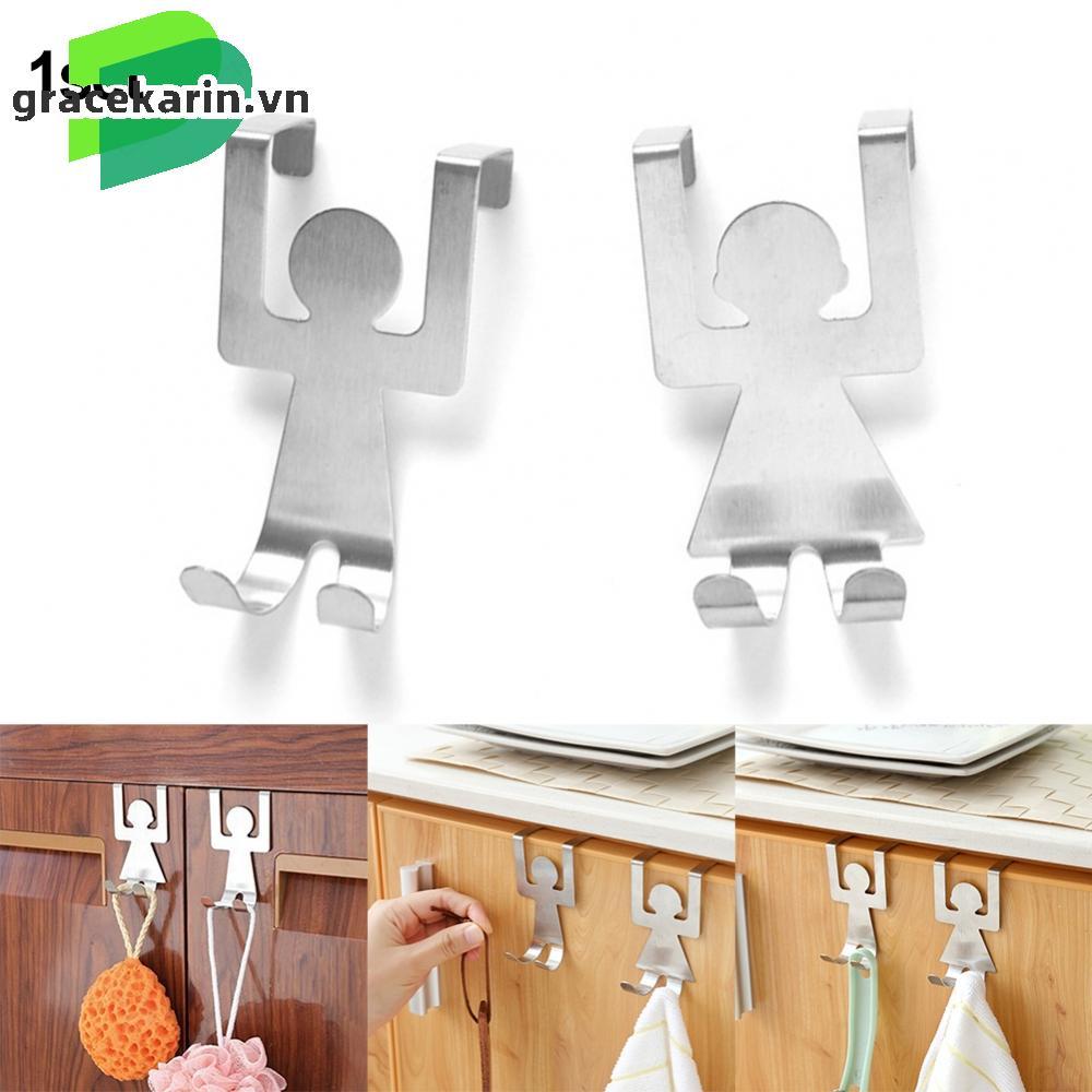 Door Hooks Unbrella 2Pcs Bags Clothes Drawer Hanging Organizer Punch-Free