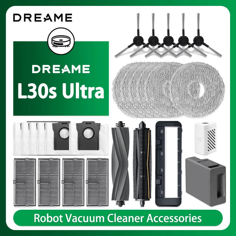 Dreame L30s Ultra / L30 Ultra S Robot Hút Bụi Phụ Kiện Chính Bên Bàn Chải Lau Nhà Vải Hepa Lọc Bụi T