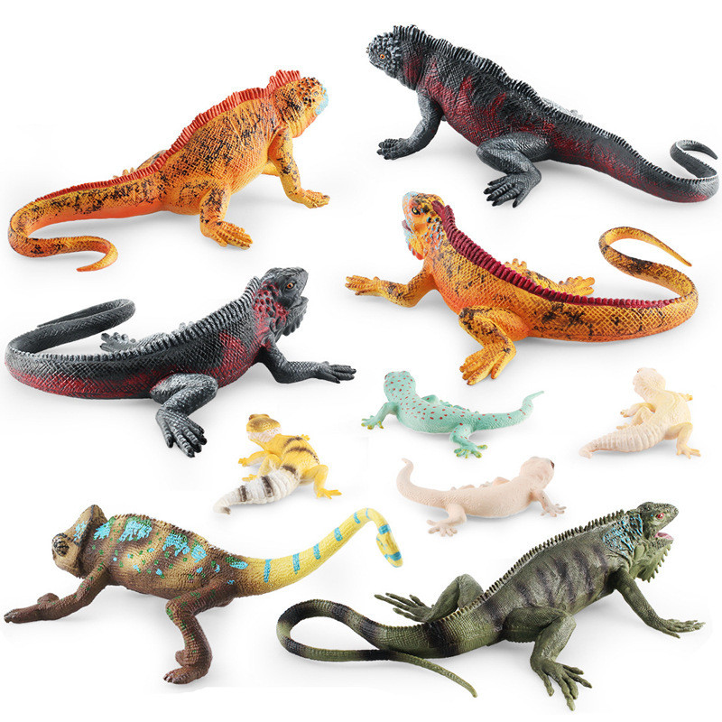 Nguồn Nhà Máy Mô Phỏng Thằn Lằn Chameleon Động Vật Đổ Bộ Mô Hình Da Báo In Tắc kè Iguana Rắn Bốn Châ