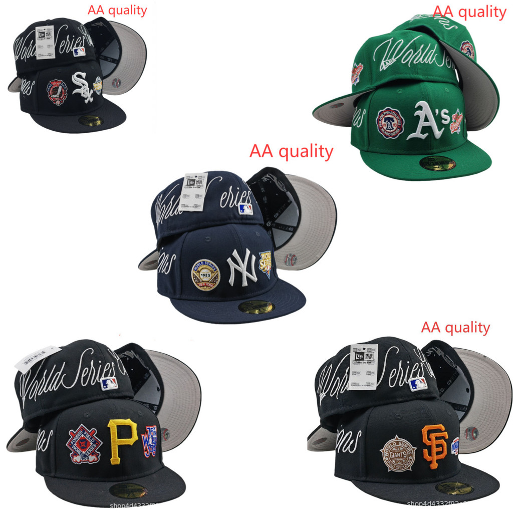 MLB New2025Brand new fully embroidered baseball cap AAA Flat-brimmed cap with size number