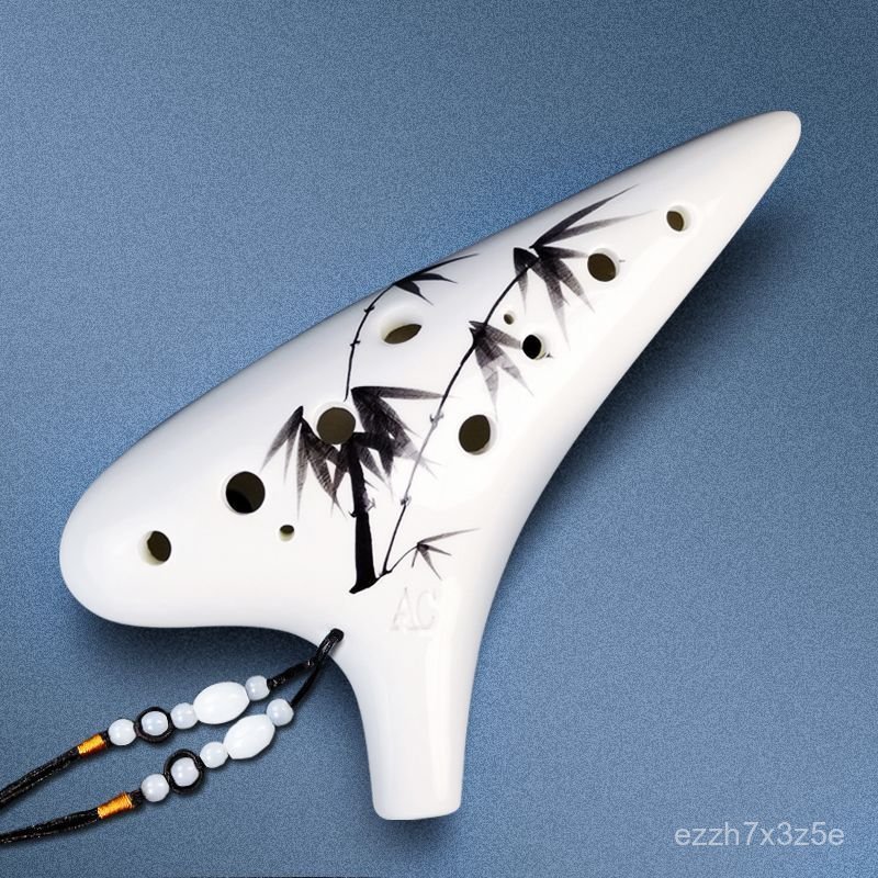 Kèn Ocarina 12 lỗ tone AC bằng đất nung gốm sứ cao cấp nhạc cụ thổi hơi biểu diễn tự học cho học sin
