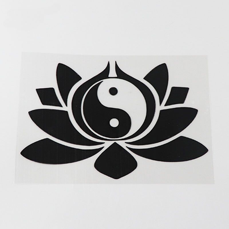 Phong Cách Mới Dán Xe Ô Tô Lotus Yin Yang Gossip Cửa Sổ Trang Trí Thân Xe Phía Sau Bánh Răng Điện Xe