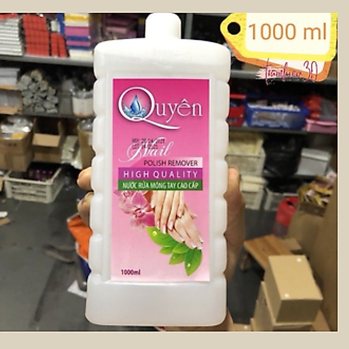 Nước rửa móng tay, nước tẩy móng tay,Acetone chùi móng tay Quyên - 1000ml LOẠI B