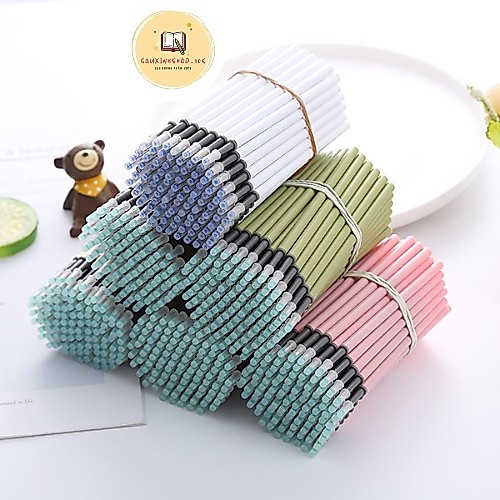 Combo 100 ngòi bút bi bấm,Ngòi Bút Bi Nước,ngòi bút Macaron,Ngòi bút vẽ bay màu 0.5mm Gauxinhshop_10