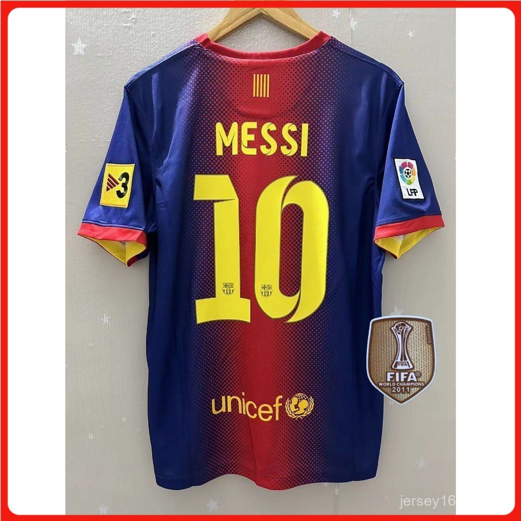 Áo bóng đá Barcelona cổ điển 12-13 được thiết kế như Messi và Neymar Jr.