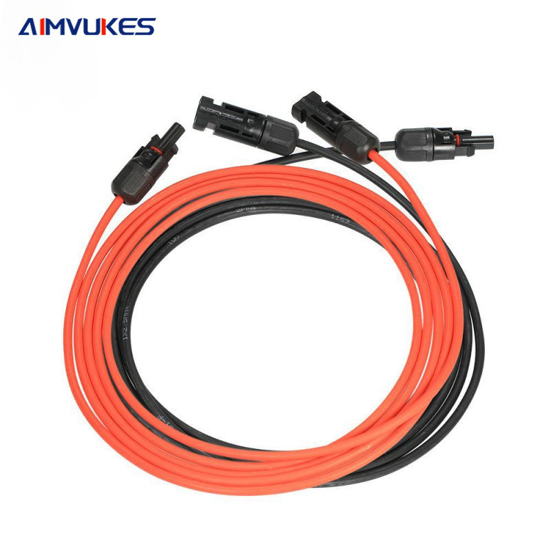 1Pair Black & Red , 10/20/30 Feet Solar Panel Extension Cable Wire with MC4 Female and Male Connecto