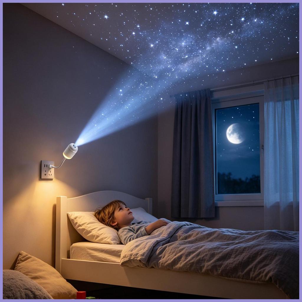 Máy chiếu Galaxy Độ sáng có thể điều chỉnh Đèn tường USB Xoay 360 độ Máy chiếu đèn Galaxy với 24 màn