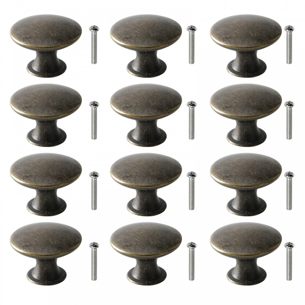 [DOLLDOLL-VN]Bronze Drawer Knobs Reuseable 12 PCS Bedroom Drawer Decor Kitchen Cabinet