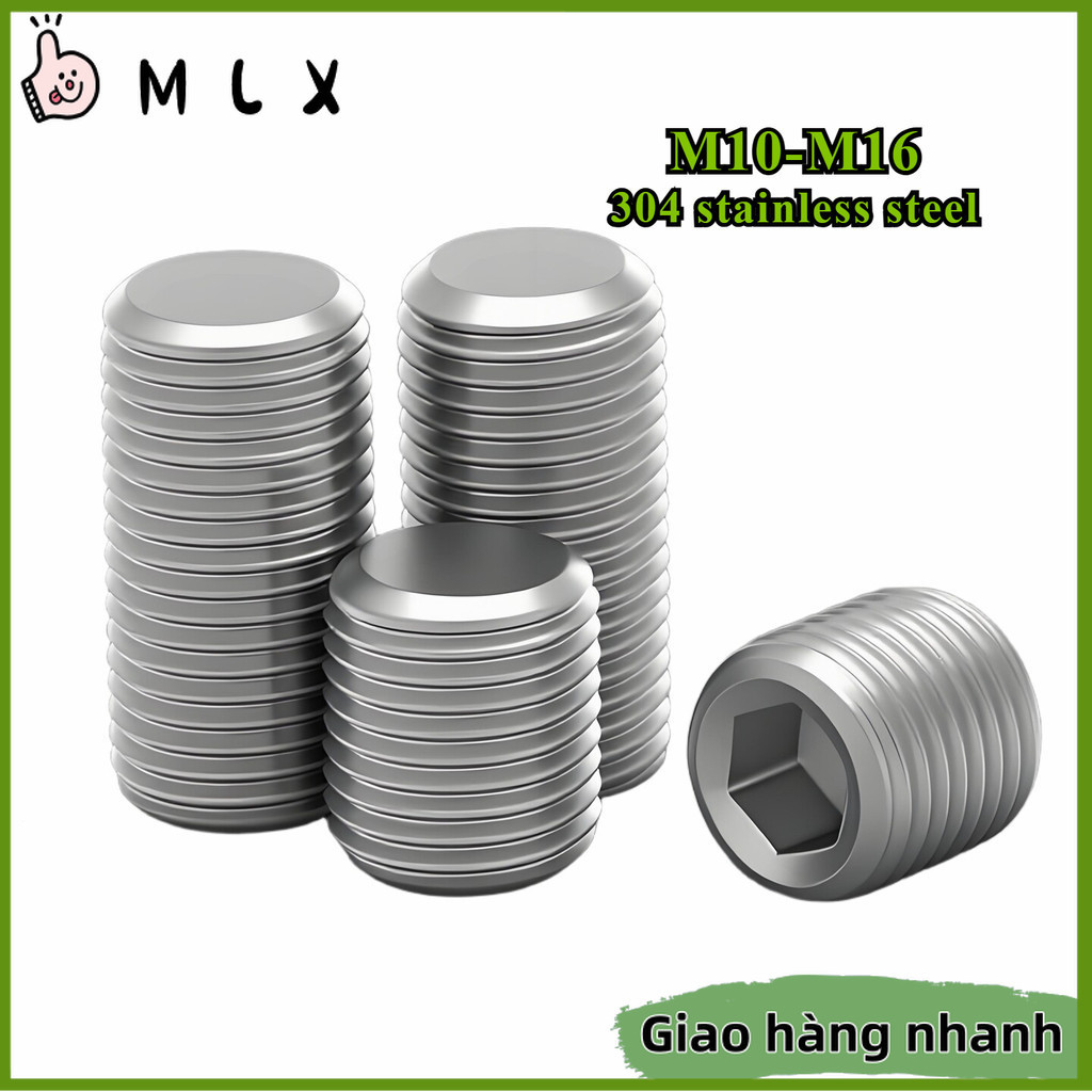 Ốc vít lục giác Inox 304 Bu lông lục giác chìm không đầu, vít cấy, vít trí M10 / M12 / M14 / M16 * L