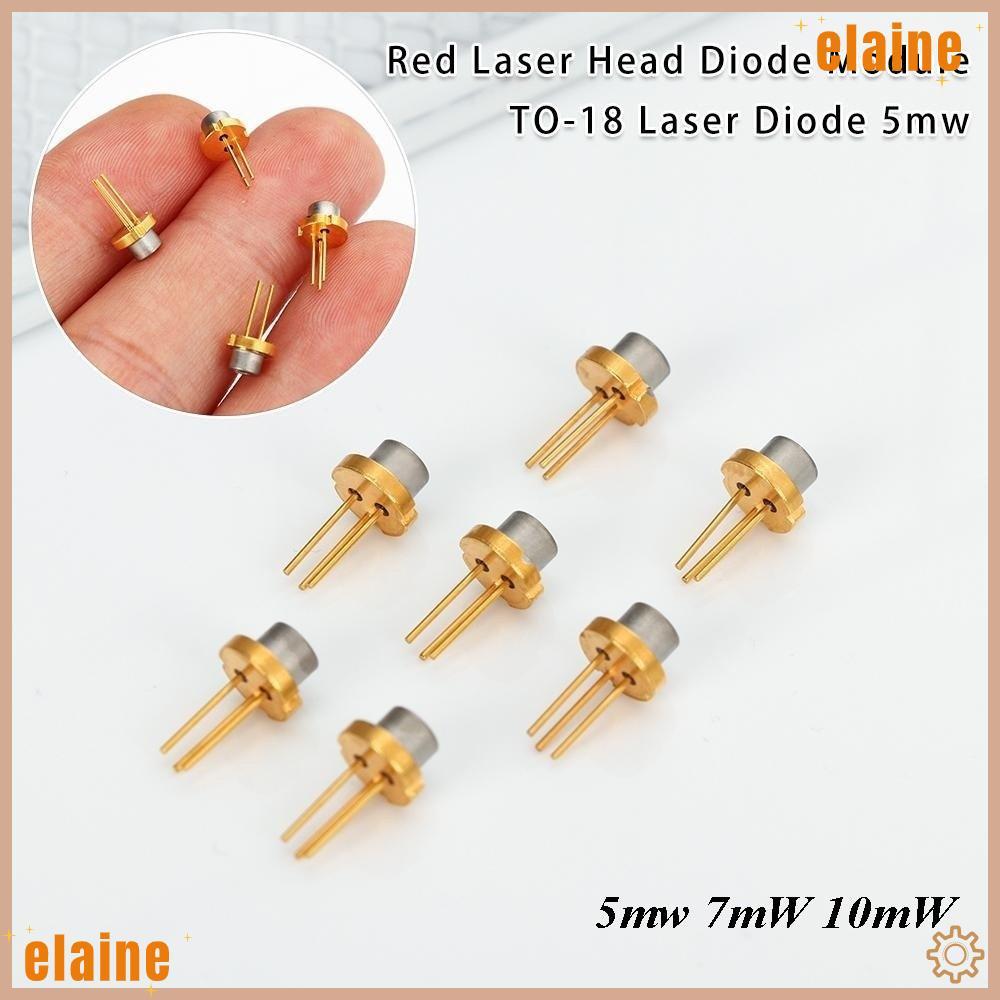 ELAINE DIY Hồng ngoại đốt cháy công suất cao, 5mW 7mW 10mW Mô-đun điốt đầu laser màu đỏ, Kim loại 3V
