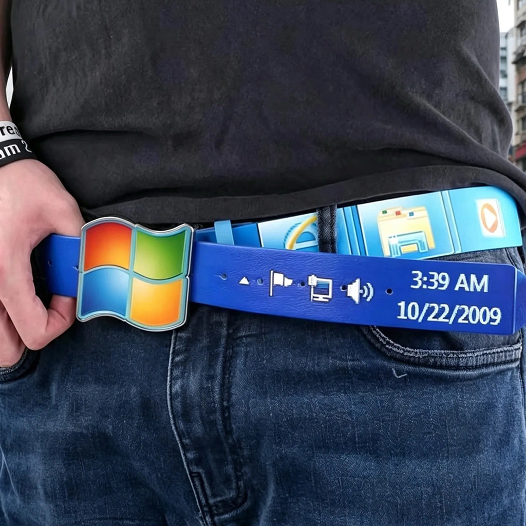 Microsoft Mission Bar Belt Windows Belt 90 Hoài Cổ Nam Nữ Quần Thắt Lưng