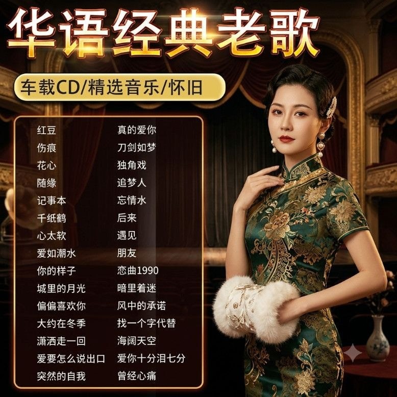 Trung Quốc Vàng Bài Hát Cổ Điển Truyền Thuyết Đĩa Hoài Cổ Cổ Xe CD Cũ Bài Hát Lossless Nhạc CD CD CD