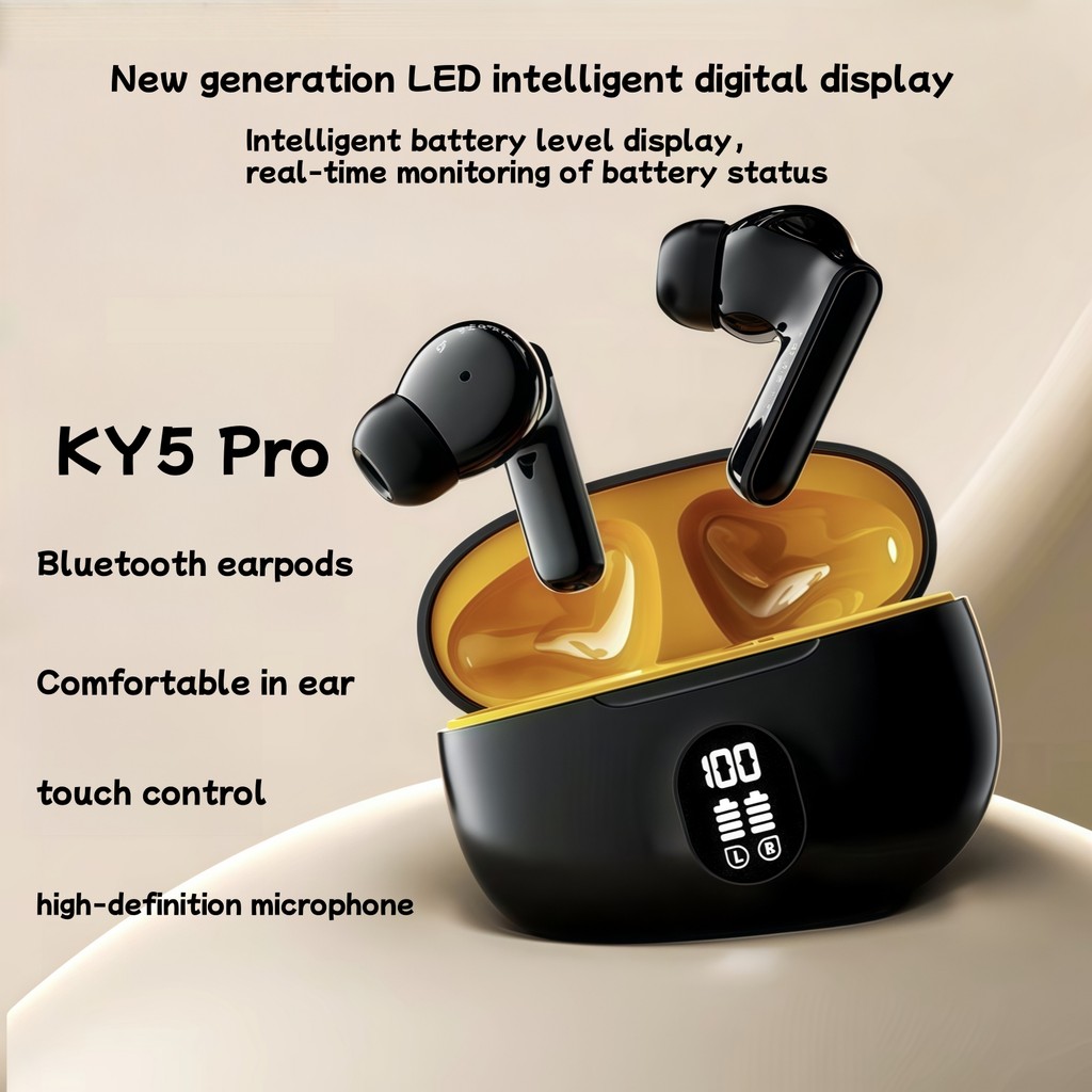 Tai nghe nhét tai không dây KY5 Pro BT 5.3 có màn hình pin và cảm ứng
