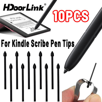 HdoorLink 10 Cái Stylus Nibs Cho Kindle Scribe Bút EMR Stylus ngòi Có Đầu Bút Giá Đỡ Và Hộp