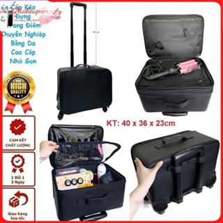    Cao 48CM   Cốp Kéo Trang Điểm Chuyên Nghiệp Vỏ Da Nhỏ Gọn đa năng. Cốp kéo vali đựng đồ trang điểm makeup 
