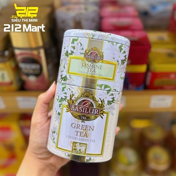 Trà Lá Basilur Jasmine & Green Tea Hộp 100g