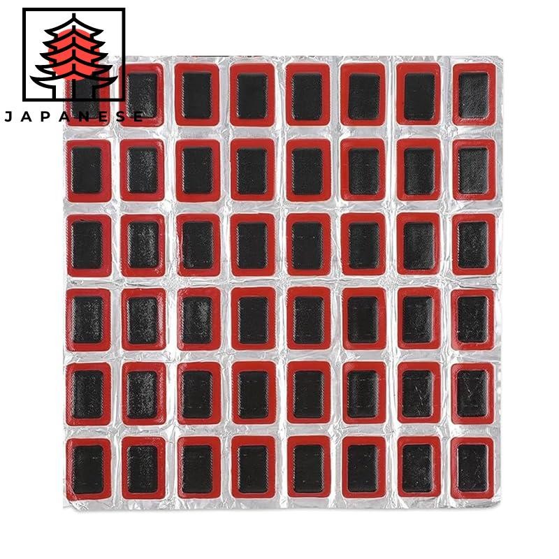【Direct from JP】Bicycle Tire Patch 48-Piece Set - Puncture Repair Patch Kit for Bike Tires - Lightwe