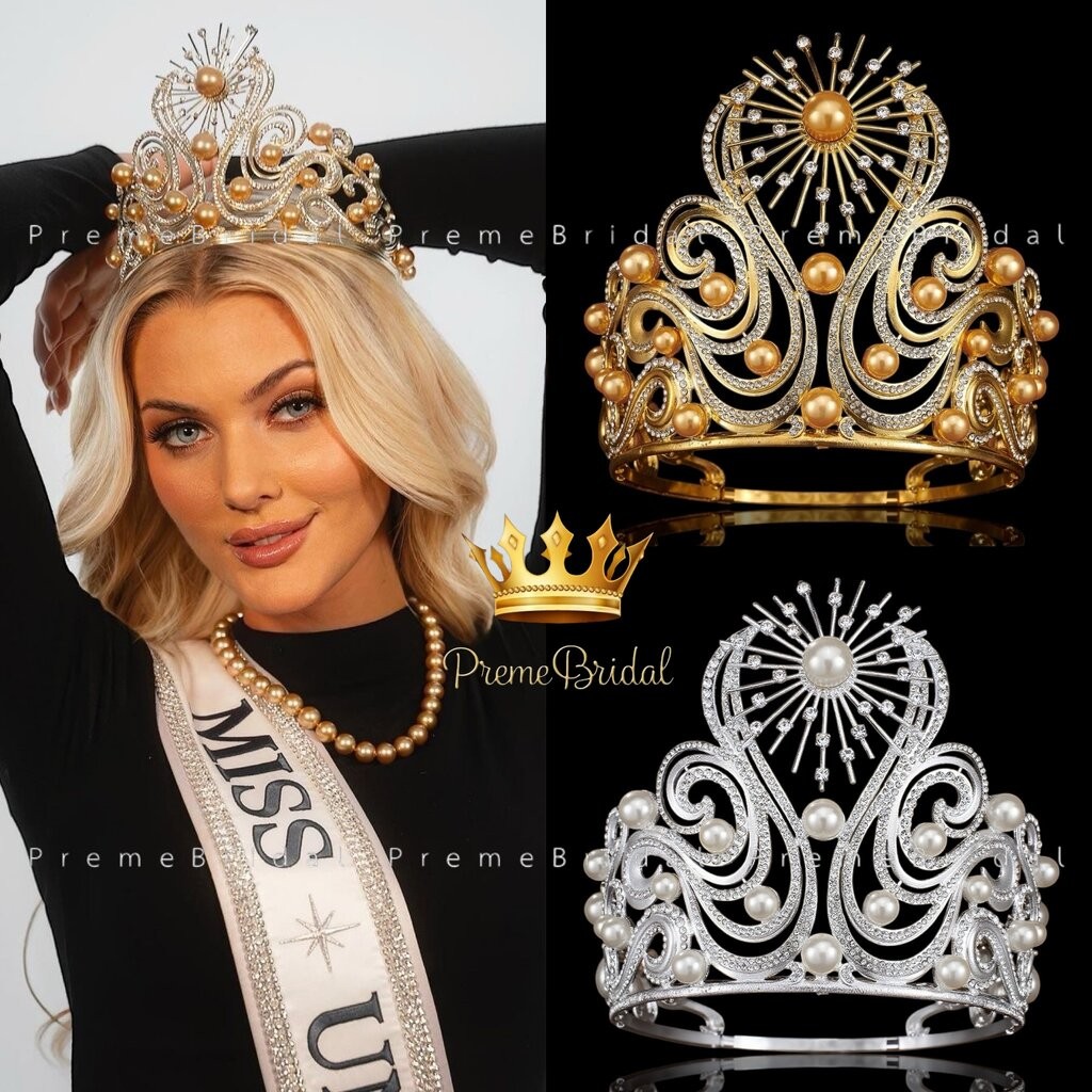 Miss Universe 2024 Crown Metal Work Đế tròn có kích thước từ tỉnh.ubon Ratchathani Không cần chờ đợi