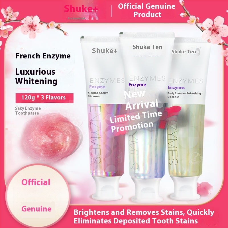 Shu Ke Shunk Enzyme Kem Đánh Răng Kem Đánh Răng Loại Báo Chí Gel Và Hơi Thở Tinh Khiết Và Tươi Sang 