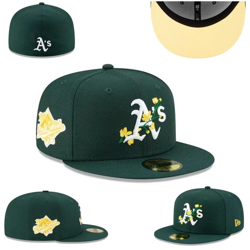 MLB Oakland A's Cap Nam, Viền Phẳng, Thêu Logo