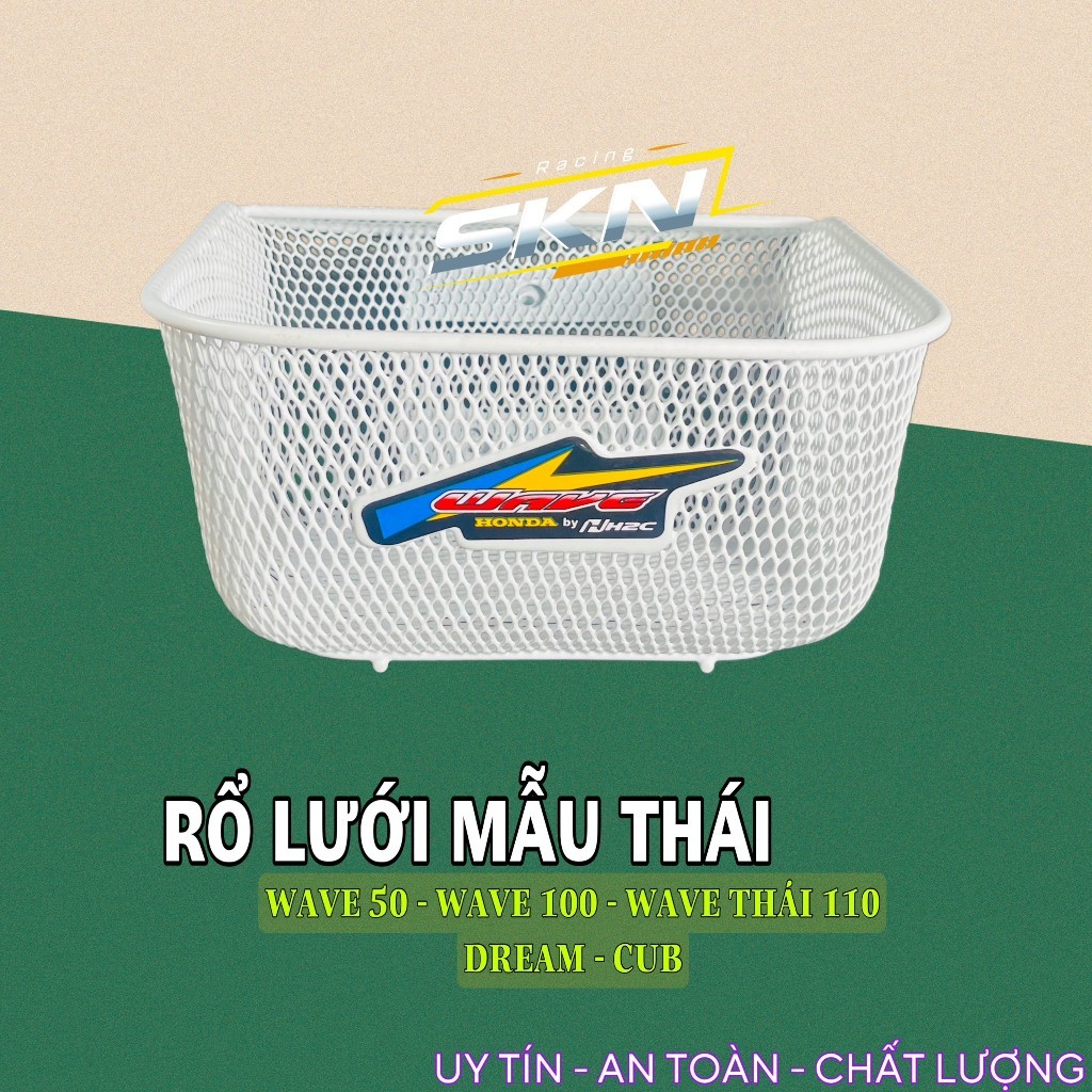 Rổ lưới cho xe Dream, Cub, Wave 50, Wave 100, Wave thái 110 hàng đẹp >>