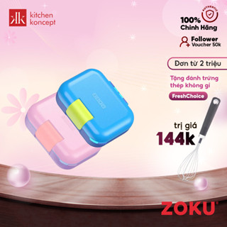 Bộ Hộp Đựng Cơm Bento Junior Zoku 2 Món/ Món - Hồng/Xanh