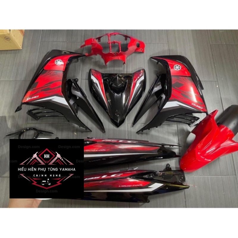 Dàn áo Exciter 135 đỏ đen tem Lc V7 - phong cách độc đáo và ấn tượng.
