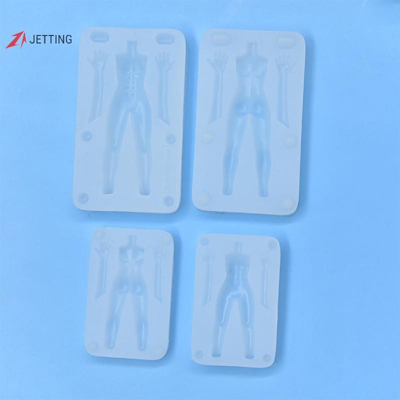 JETTING 1 Bộ Đất Sét Polymer Nam Búp Bê Cơ Thể Torso Khuôn Silicon Fondant / Nhựa Đất Sét DIY Búp Bê