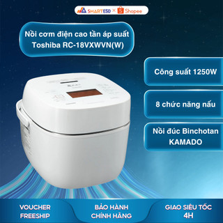  Nồi cơm điện cao tần áp suất Toshiba RC-18VXWVN W  - Hàng độc quyền - Bảo hành chính hãng 24 tháng 