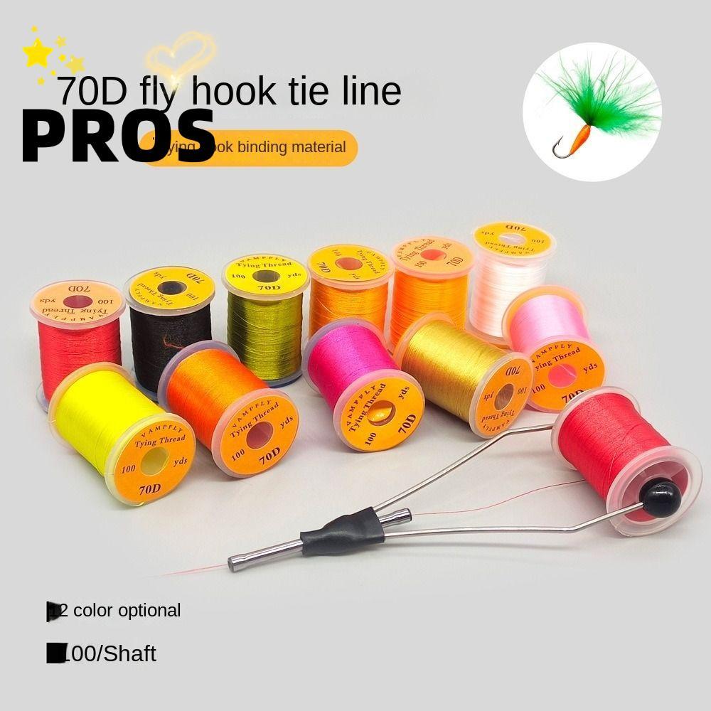 PROS Fly Fishing Line, Thread Spool Premium Fly Tying Thread Line, Bass Salmon Dây Câu Siêu Mạnh