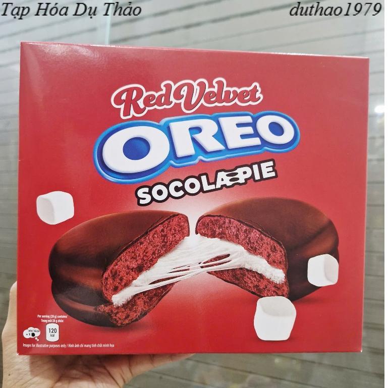 Bánh Socola Oreo Pie Phiên Bản Red Velvet Hộp 336g(12gói)