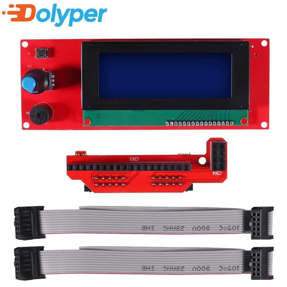 Màn hình LCD 2004 Màn hình Hiển thị thông minh Mô-đun điều khiển màn hình có cáp cho RAMPS 1.4 Tương