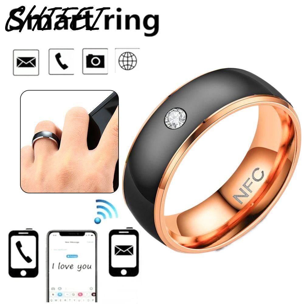Nhẫn thông minh CHIFEI NFC, Nhẫn kỹ thuật số ngón tay kết nối bằng thép không gỉ, Nhẫn đeo ma thuật 