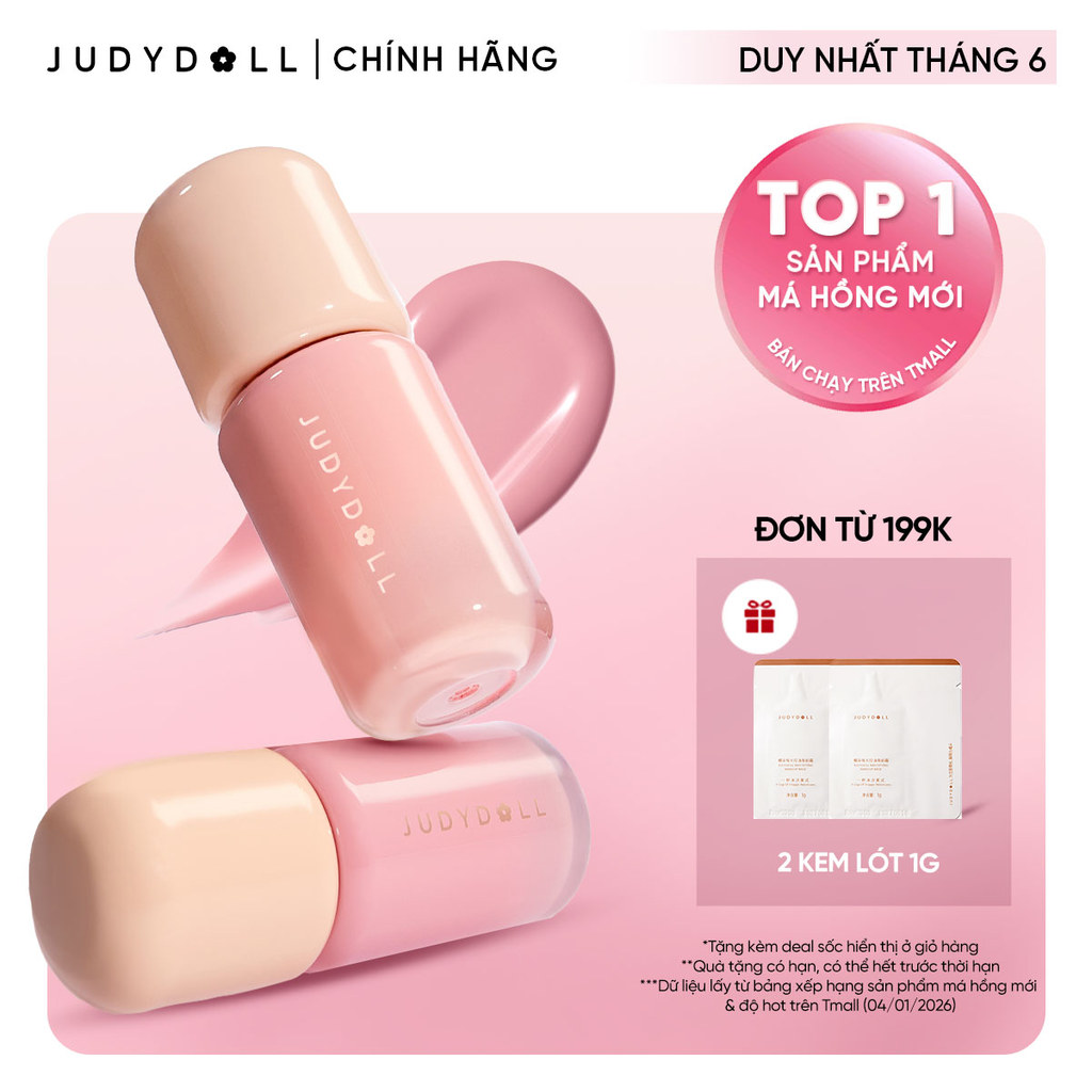[PREORDER] JUDYDOLL Má Hồng Kem Blush Lotion Bóng nhẹ Bắt sáng Triệt sắc Che quầng thâm 5g